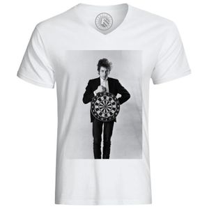 T-SHIRT T-Shirt Homme Photo de Star Célébrité Bob Dylan Chanteur Vieille Musique Original 7