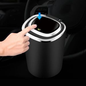 Poubelle de voiture de 300 ml gris en alliage d/'aluminium cendrier compact pour nettoyage intérieur de voiture