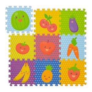 Tapis De Jeu Relaxdays 18 Pièces - Mousse PE/PEVA - 60x60cm Par Pièce - Multicolore - Nettoyage Facile