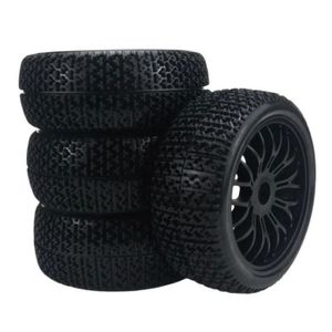 PNEUS AUTO Zhizu-4 pièces RC jantes noir assemblage pneu pneu pour XS HSP buggy d'escalade