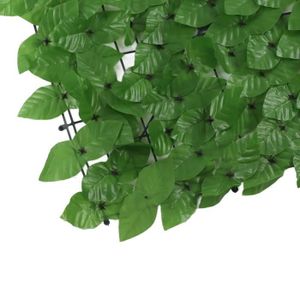 HAIE DE JARDIN YOSOO Haie de feuilles artificielles La simulation de jardin artificiel Feuille d'Epipremnum Aureum vert émeraude 0,5x3 mètres