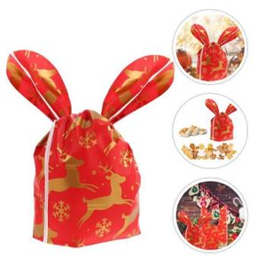 BISCUITS BOUDOIRS KE13447-50pcs sacs de bonbons de cadeau d'oreille de lapin de Noël d'emballage de de nougat de fête biscuits boudoirs gouter desser