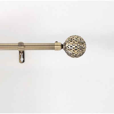 Lot de 2 embouts INSPIRE, doré patiné, pour tringle à rideau Diam.20 mm