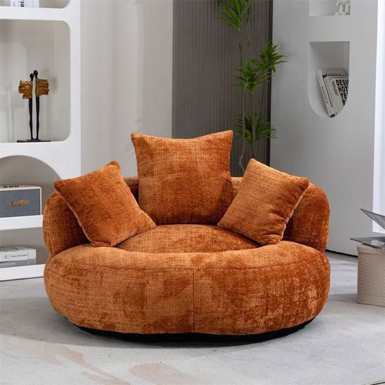 Pouf Confortable en Chenille DRIPEX