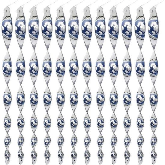 Répulsif Oiseaux Réfléchissant - Lot De 12 Spirales - Tourne à 360° - Pour Balcon, Jardin, Arbres Fruitiers
