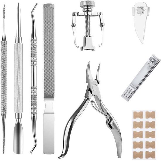 Outil Podologie Double Face Pour Ongles Incarnés/Épais/Noirs - En Acier Inoxydable - Neuf