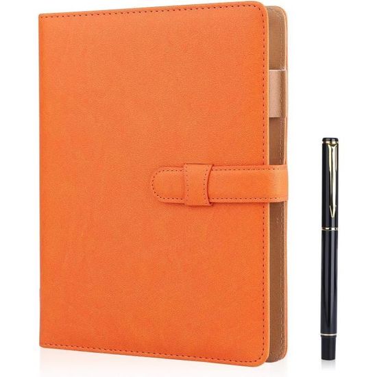 Couverture De Journal En Cuir Rechargeable Format A5 - Dimensions 33,5x23 Cm - Couleur Marron Vintage - Faite à La Main