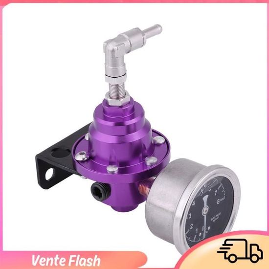 Régulateur De Pression De Carburant Universel – Aluminium Avec Jauge – Neuf
