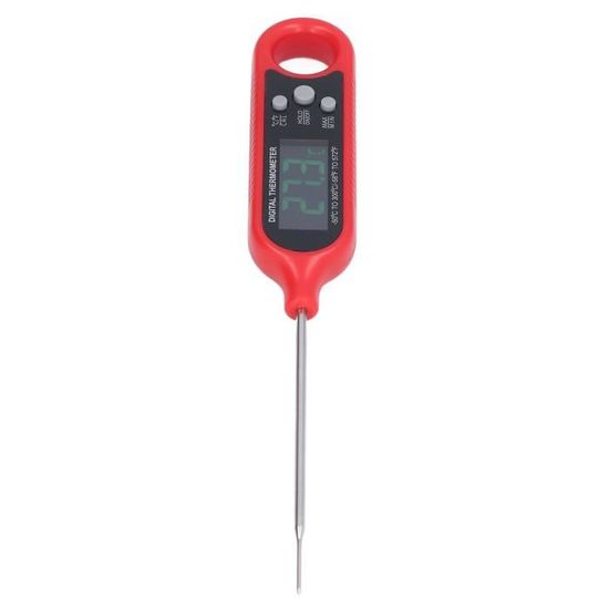 Thermomètre Numérique à Sonde Longue Pliable - Pour Aliments, -50°C à +300°C, Acier Inox, Pile AAA