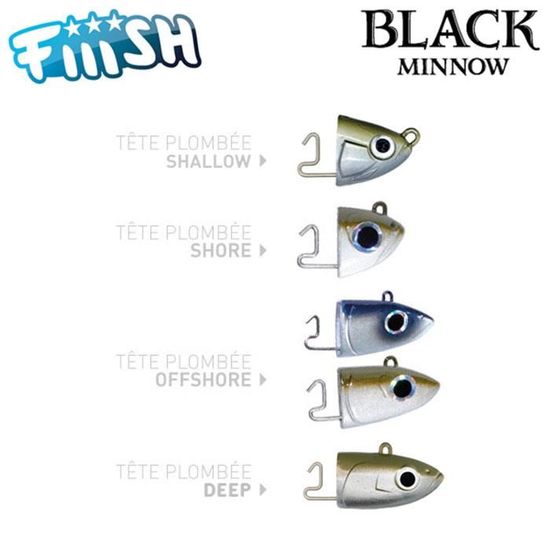 Tête Plombée Fiiish Black Minnow 190g – Kaki, Deep, Pour Pêche Au Leurre