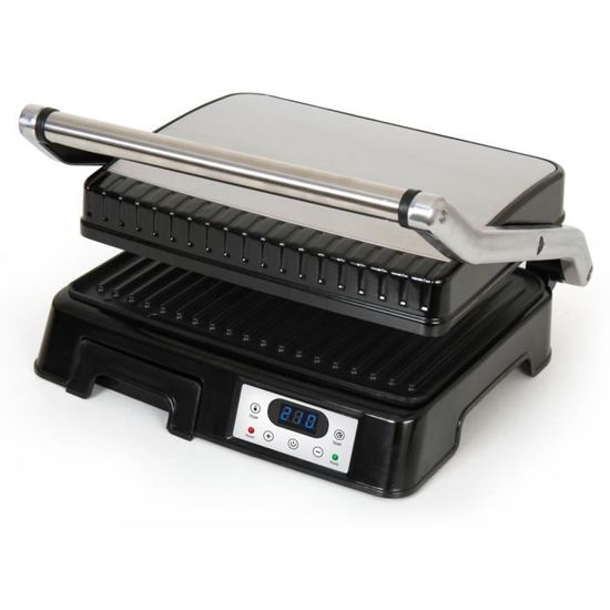 LITTLE BALANCE 8744 Speed Grill 2000W Piastre XXL 2 Posizioni Nero - Grill Carne Elettrico