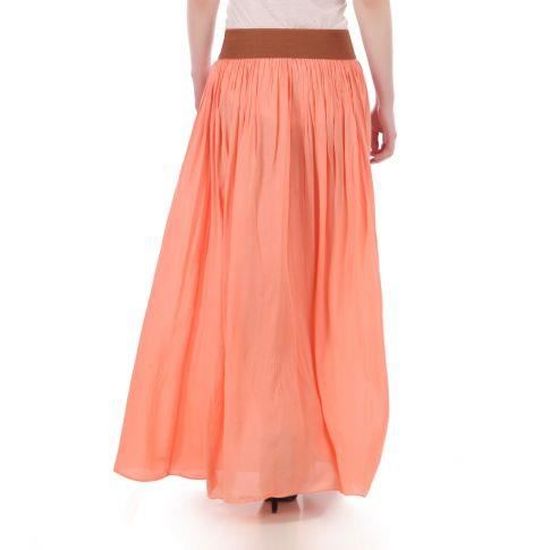jupe longue orange