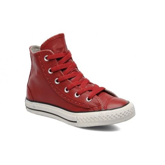 converse cuir rouge