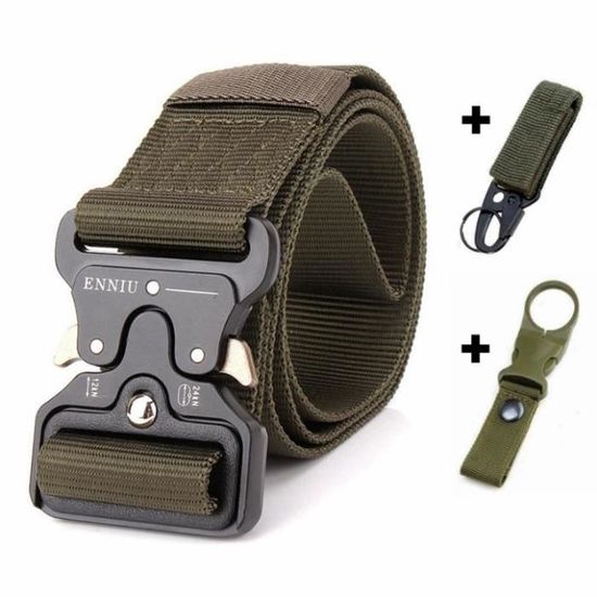 CT100-140 Ceinture à boucle métallique double points Tour de taille 100 à 140 cm