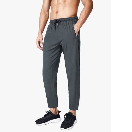 CMTOP Pantalon de jogging pour homme - Pantalon de jogging en polaire - Pantalon cargo ample - Jambe droite - Pantalon de sport - Taille élastique - Avec cordon de serrage et CMTOP Pantalon de jogging pour homme - Pantalon de jogging en polaire - Pantalon cargo ample - Jambe droite - Pantalon de sport - Taille élastique - Avec cordon de serrage et