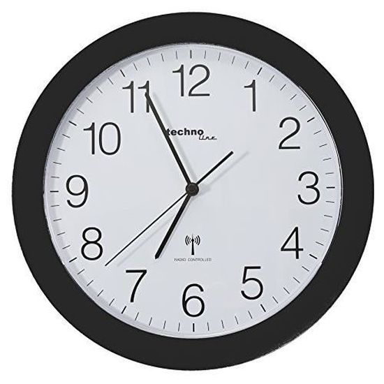 vidaXL Horloge Murale à Quartz Hygromètre Thermomètre Noir Pendule de Cuisine
