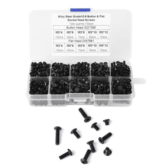 Vis en acier inoxydable M3 HC six pans creux bout de pressio