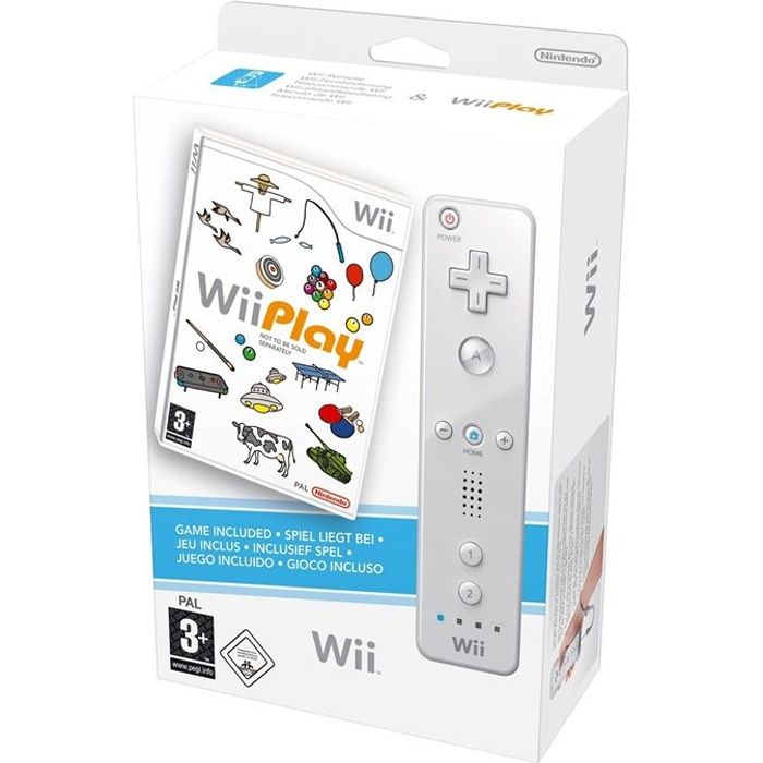 Wii PLAY (télécommande Wiimote blanche incluse) /