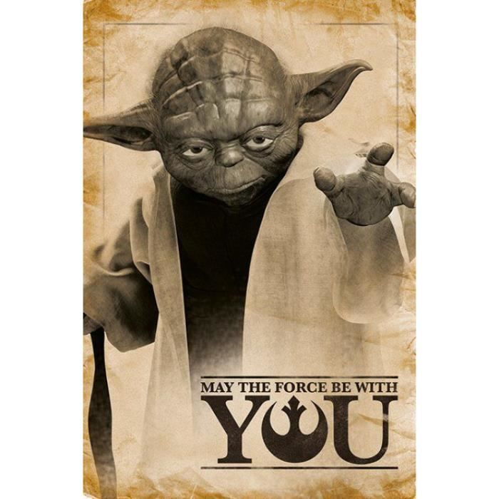 Poster Star Wars Yoda, Que La Force Soit Avec Toi (91 x 61 cm) Cdiscount