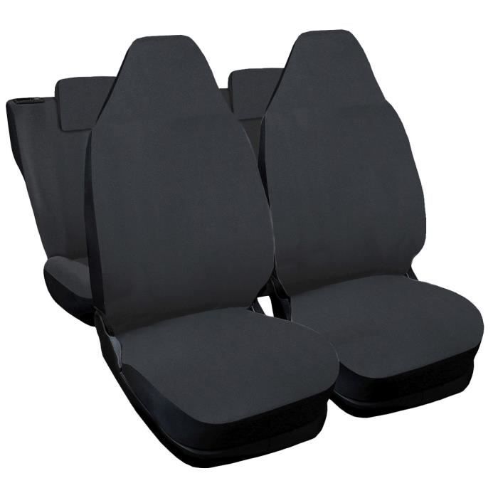 Housses de siège couleur unie pour Citroen C1 - gris foncè