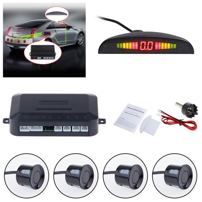 Parking LED inverse Système de Radar de sauvegarde avec 4 capteurs
