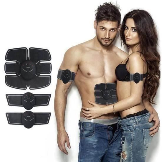 YA*Electrostimulateur, Appareil de Musculation Abdominaux Bras Cuisses Ceinture abdo Fitness pour Hommes Femmes Noir