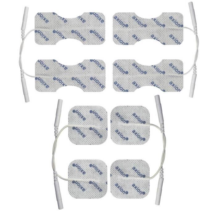 Axion - Set de 8 électrodes pour le traitement des douleurs aux doigts et au poignet - avec prise de connexion de 2 mm
