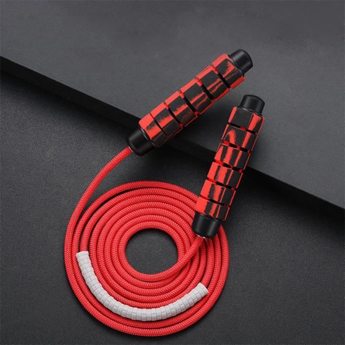 Corde à Sauter Lestée Câble réglable avec Roulements à Billes Corde d'épaisseur de 7mm pour Crossfit, Exercice, entraînement