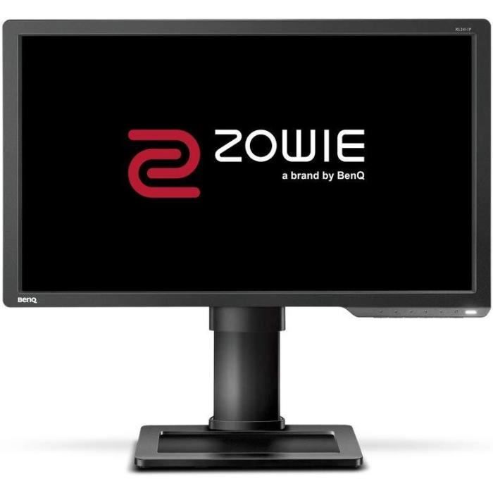 benq zowie xl2411p ecran esports gaming de 24 pouces 144 hz 1ms pied reglable en hauteur display port black equalizer noir gris