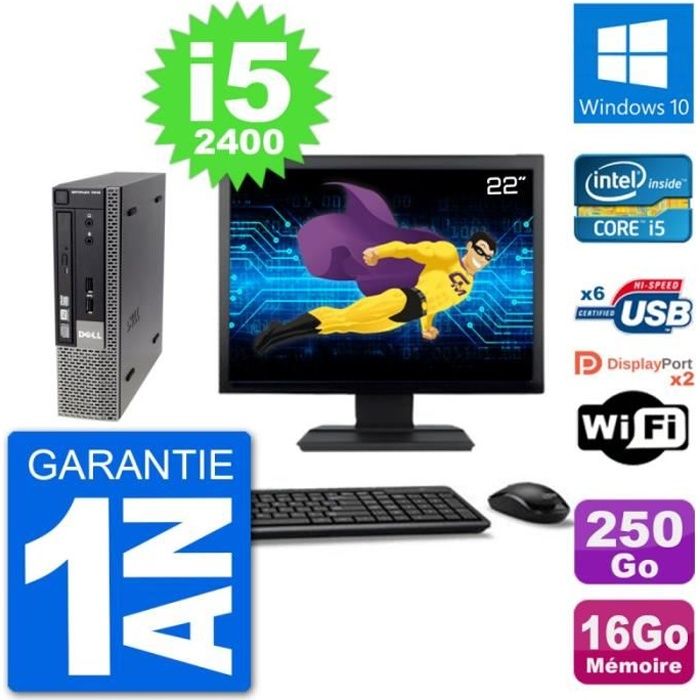 Ultra Mini PC Dell 7010 USFF Ecran 22