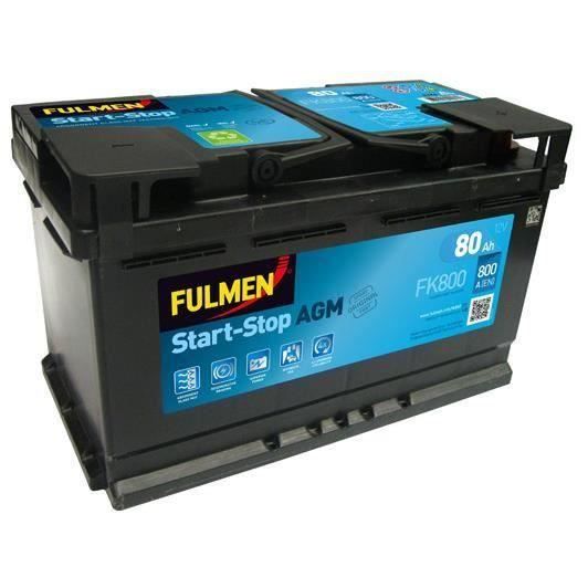 SHOT CASE - FULMEN Batterie auto START-STOP AGM FK800 (+ droite) 12V 80AH 800A
