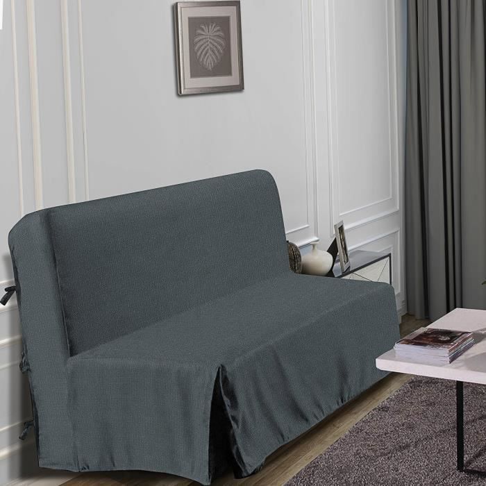 HOMETREND Housse de BZ Graphite - 140 x 200 cm - Gris foncé