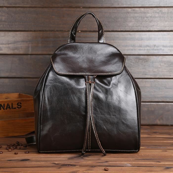 Sac à Dos En Cuir Véritable - Style Vintage, Bandoulière - Fabriqué En Inde - Neuf