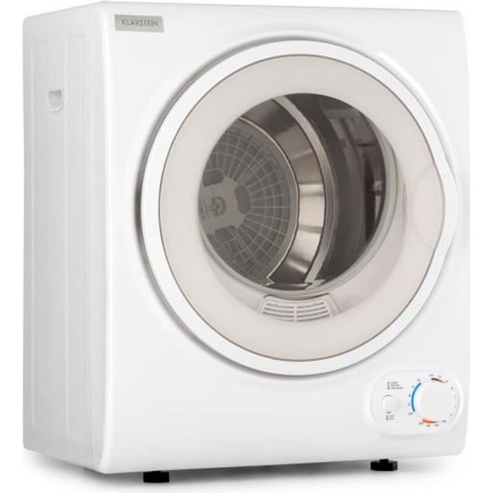 Klarstein Jet Set 2500 Sèche-linge compact 850 W , séchage par évacuation , classe C , pour 2,5 kg de linge - Blanc