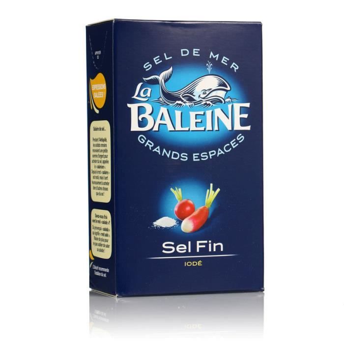 LA BALEINE Sel fin iodé La Baleine - 500 g