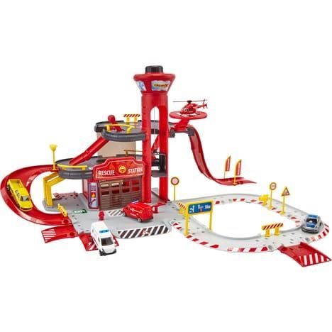 MAJORETTE Creatix Playset - Circuit Caserne de pompier + véhicules