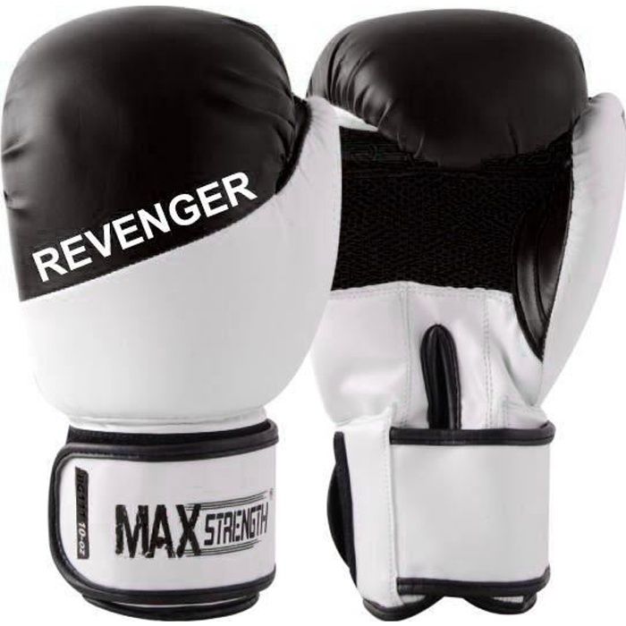 Max Strength Gants de boxe Vengeurs Rex Cuir Combat de coups de poing Formation d'arts martiaux Mitaines