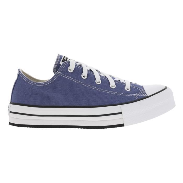 Baskets basses femme Converse Chuck Taylor Eva Lift Platform bleu à lacets plats