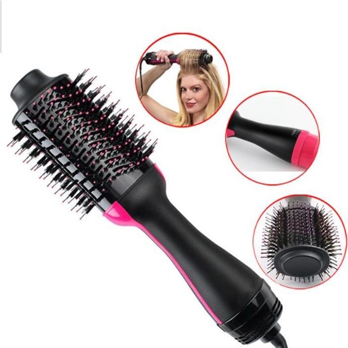 Sèche Cheveux Brosse Electrique et Volumateur Salon Air Chaud Paddle Brosse Cheveux Générateur Ions négatifs Lisser Bigoudi