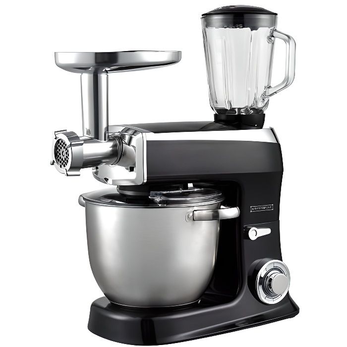 ROYALTY LINE PKM 2100 BG ROBOT DE CUISINE 3 EN 1 AVEC 2100 WATTS MAX NOIRE