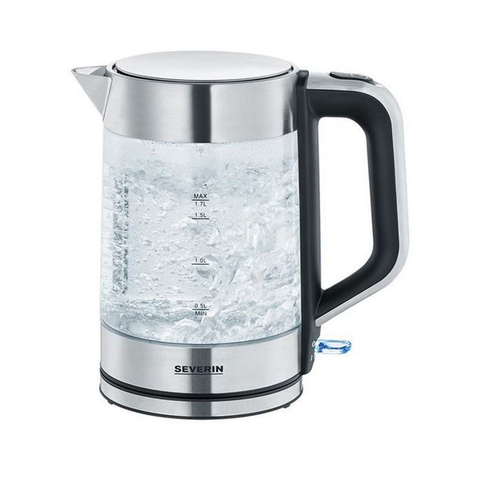 Bouilloire Severin WK 3420 WK 3420 filaire verre, acier inoxydable (brossé), noir 1 pc(s)