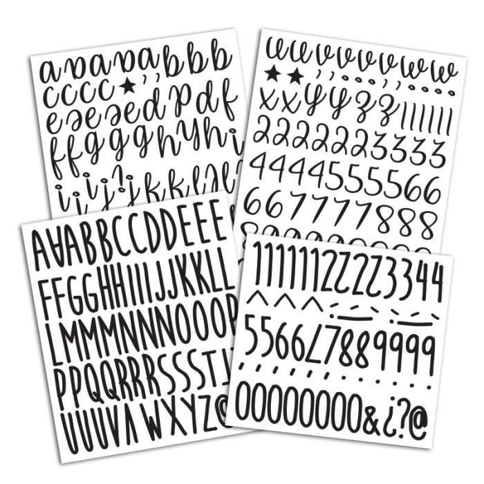Transfert textile 'Toga' Multi Typos Noir