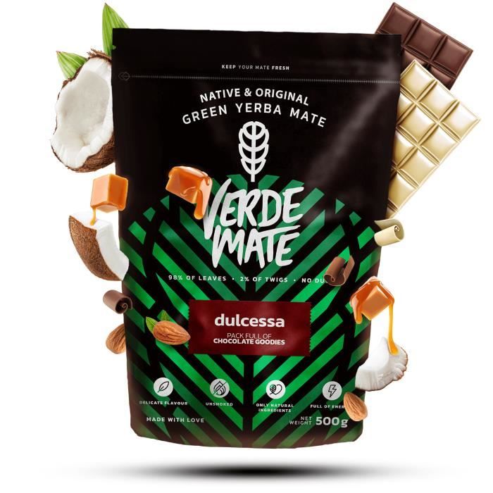 Yerba Maté Chocolat Verde Mate Green Dulcessa Tostada Non Fumé 500 g