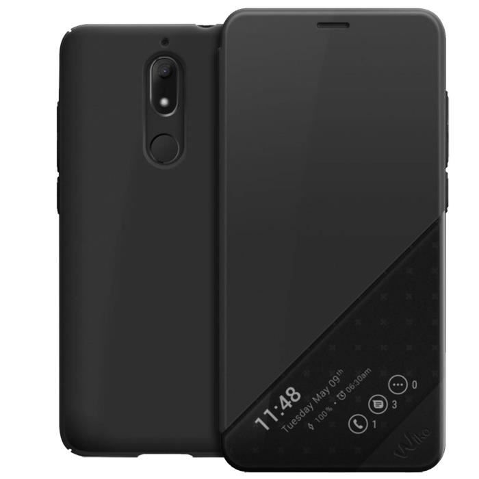 House Wiko View Prime Etui Original Wiko WiLine Smart Folio Clapet Fenêtre Noir