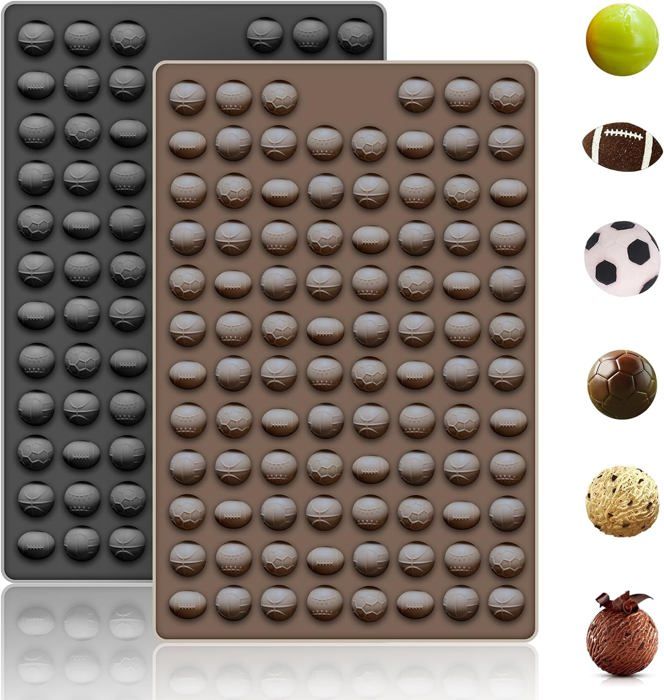 Lot De 2 Moules à Chocolat Silicone Profonds 10 Cavités - Pour Barres Chocolat, Pralines Et Bonbons - Résistant Chaleur Et Lave-Vaisselle
