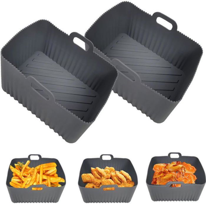 Ninja Double Stack Moules Silicone Pour Air Fryer Ninja - Compatibles Double Stack XL SL400EU, AF500EU, AF400EU - Lot De 2 - Accessoires Cuisine Accessoire Friteuse Sans Huile