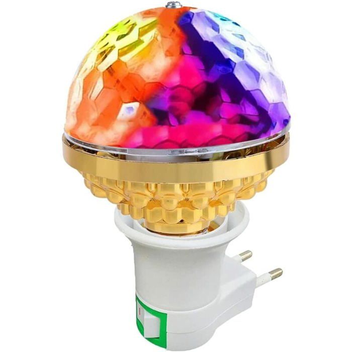 Meilleurs prix pour Ampoule Led Couleur E27 Rgb, Ampoule Boule Magique Rotative Disco, Ampoule Led Rotative Avec Douilles, Lampe Led D'ambiance Pour