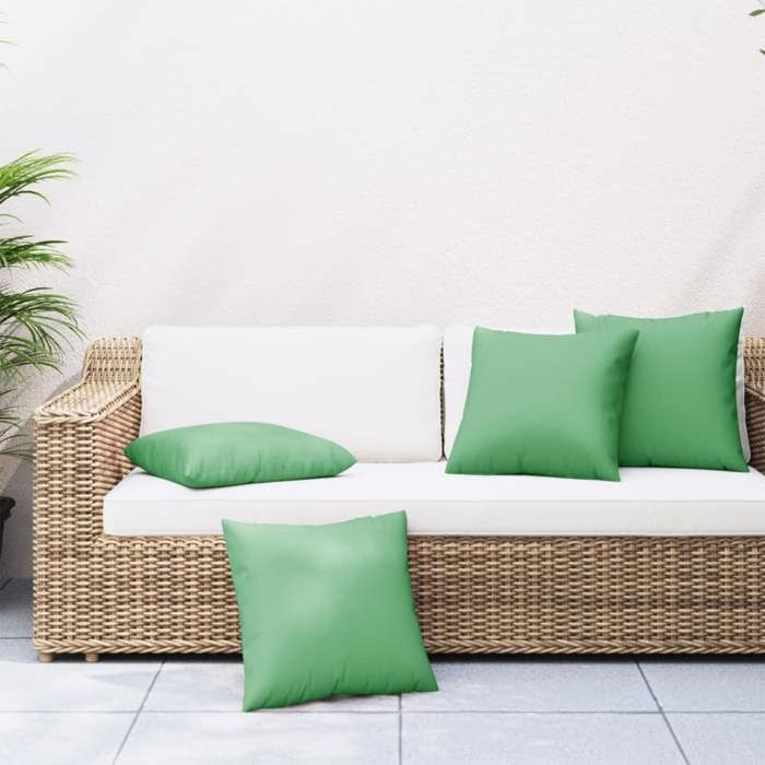vidaXL Coussins de canapé lot de 4 vert 60x60 cm tissu 360408