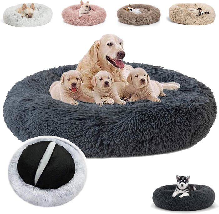Comparer les prix de Coussin Apaisant-Panier Chat Moelleux De Chauddoux Et Confortable,Dehoussable Lavage Facilelit Rond Comfy Pour Chien Grande(Taille
