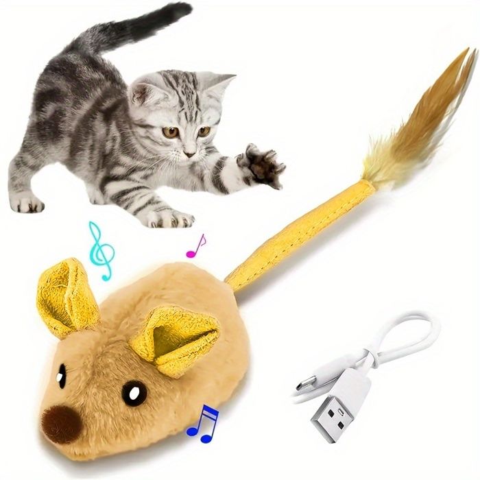 Comparer les prix de Jouet pour chat électrique avec simulation de plume, lumière LD, évitement d'obstacles, soulagement des morsures - Gris